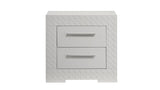 Blanca Modern Style 2-Drawer Night stand Made with Wood in White B009P243271