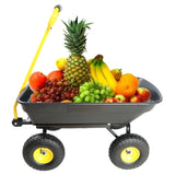 Folding car Poly Garden dump truck with steel frame, 10 inches. Pneumatic tire, 300 lb capacity body W22758303