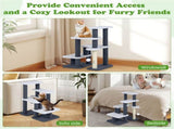 2-in-1 Cat Stairs & Tree with Sisal Scratching Post, 4 Levels Pet Steps for Elderly Cats & 45804327