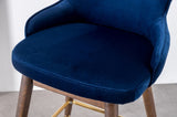 Leland Fabric Upholstered Counter Height Wingback Stools, Set of 2, Blue T2574P165106