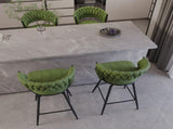 26" Bar Chair Suede Woven Bar Stool Set of 4,Black legs Barstools No Adjustable Kitchen Island 54496237