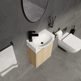 16 "Bathroom Vanity Sink Combo for Space, Modern Bathroom Vanity with Ceramic Sink, W1972P190339