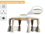 13ft x 13ft Patio Gazebo-Beige-AS 39457079