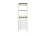 Hanover 4-Shelf Linen Cabinet Light Oak and White B06280007