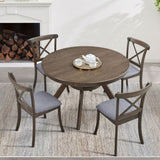 Wooden X Back Dining Chairs Set of 2, Modern Fabric Upholstered Kitchen Side 2PC Chairs, Cross Back W2582P188308