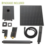Shower System with Waterfall Tub Spout,16 Inch Ceiling Mount Square Shower System with Rough-in W124381952