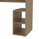 ZNTS Natural Oak Computer Desk with Open Storage and Open Shelf B062P290242