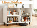 4 Cube Open Storage Bookshelf with 5 Heavy-Duty Metal Elevated Legs, Anti-Tip Wall Anchors Enclosed 46904035