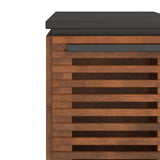 13" Chairside Table, Fully Assembled, Black with Bourbon Finish B108131542