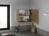 Sterling Wall Cabinet with 1 Door and 2 Shelves, Natural Oak B097P474307