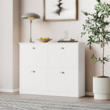 Shoe Cabinet,Hidden Slim Narrow Shoe Rack Cabinet with 4 Drawers for Entryway, W2386P308739
