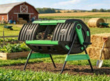 53 Gal Compost Bin Outdoor Dual Chamber Tumbling Composter with Adjustable Vents BPA Free Green 79464190