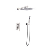 ZNTS 10 inch Shower Head Bathroom Luxury Rain Mixer Shower Complete Combo Set Wall Mounted 20874011