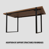 59" MDF natural wood table and modern chair set of 4 pieces, medieval wooden kitchen 48600854