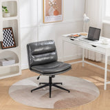 Bizerte Adjustable Swivel Criss-Cross Chair, Wide Seat/ Office Chair /Vanity Chair, Gray T2574P181618