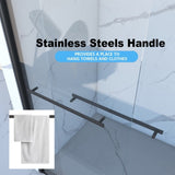 56-60"x70" Aluminum Frame Double Sliding Shower Door,Bypass Bathroom Sliding Door with Premium 5/16" W2011P197883