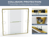 56-60 in. W x 72 in. H Double Sliding Shower Door, Semi-frameless Bathroom Sliding Door with 1/4" T5223P413101