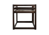 Solid Wooden, Solid Rubber Wooden Twin over Twin Loft Bed with Ladder, with Bed Platform of W504P191669