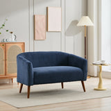 50.78" Modern Loveseat Couch Sofa, Corduroy Fabric Upholstered 2-Seat Sofa, Loveseat with Wooden W3188P280033
