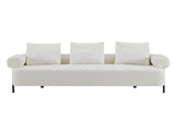 78" Modern 3-Seater Beige Upholstered Sofa, Oversized Comfy Couch with 3 Plush Pillows for Living N767P308857B