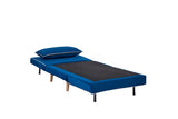 CANON Modern Velvet Foldable Sofa Bed with Piping Design - 3-Position Adjustable Backrest, Converts W3391P324987