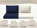 Outdoor Loveseat Cushion Set, 48 x 24 inch, Water Repellent Patio Furniture Cushions Replacement 41417926