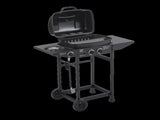 2 Burner BBQ Propane Gas Grill with Side Burner 24000 BTU Output Stainless Steel Barbecue Grill with 03887968