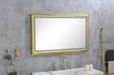 42 in. W x24 in. H Oversized Rectangular Framed LED Mirror Anti-Fog Dimmable Wall Mount Bathroom W928P178372