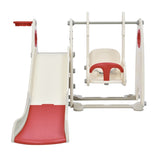 ZNTS 4 in 1 Toddler Slide and Swing Set, Kids Playground Climber Slide Playset with Basketball PP313705AAJ