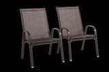 2 Piece Patio, Outdoor Camping with Breathable Textilene Fabric, Set of 2 Garden W640P252260