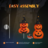 2pcs 3ft Halloween Collapsible Pumpkin Decorations 150 LED Lights 96752830
