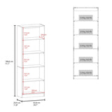 FM FURNITURE Dam Bookcase with Open Storage and 5 Shelves, Stained Walnut B128P301394