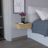 Milano Floating Nightstand , End Table, Side Table Wall-Mounted with Drawer -Macadamia -Bedroom B070137824
