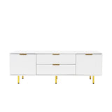 Modern warm white TV cabinet , for Living Room Bedroom W331P240826