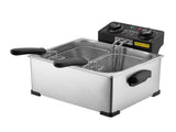 Commercial Electric Deep Fryer, 9.51 Qt, 1700W Stainless Steel Countertop Fryer with Adjustable 26610532