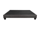 Contemporary 14 in. Platform Mattress Foundation, Cal King Size Upholstered Bed Base, Dark Gray B011P203584