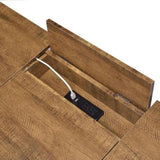 Rustic Amber Writing Desk with 4 Hidden Storages B062P153670