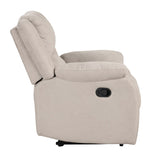 Modern Reclining Chair Textured Fabric Upholstery Pillowtop Arms Solid Wood Frame 1pc Living Room B011P188429