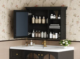 30'' x 28'' Bathroom Medicine Cabinet with Mirror, Wall Mounted Mirror Cabinet with Storage N710P209425B