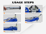 Hydraulic Jack, 5 TonLow Profile Floor Jack, Heavy-Duty Steel Racing Floor Jack with dual W1102P471072