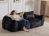 Giant Bean Bag Couch for Adults, Ultra Soft Fluffy Loveseat Bean Bag Sofa, Oversized Chase Lounge 58247801