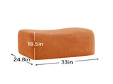 Ottoman Teddy Fabric-Orange W714P357251