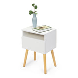 2-piece modern bedside table, bedroom coffee table with drawers, shelves, living room bedside W2181P149701