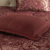 12 Piece Comforter Set with Cotton Bed Sheets Red King B035128827