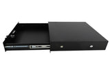 19" 2U Steel Plate DJ Drawer Equipment Cabinet with Keys Black 47048837