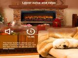 44 inch wall recessed electric fireplace with remote and Imitation Flame , LED light heater 33708341