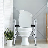 Steel safety toilet railing with multiple adjustable gears 22707637