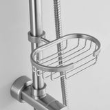 Shower System with Rain Showerhead, 5-Function Hand Shower, Adjustable Slide Bar and Soap Dish for DSAE103BN