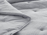 3-Piece King Cotton Embroidered Quilt Set,Blue B035P408346