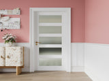 24" X 80"5-Lite Preassembled Frosted Glass French Door, for Closet Pantry Bedroom Livingroom Study W5277P573323